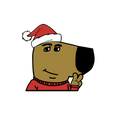 "SANTA" CHILL GUY WINDOW PEEKER