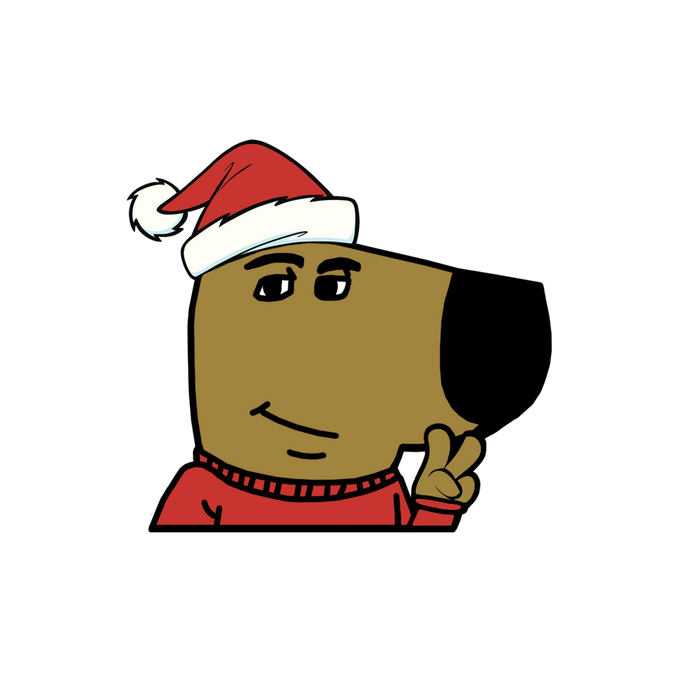 "SANTA" CHILL GUY WINDOW PEEKER