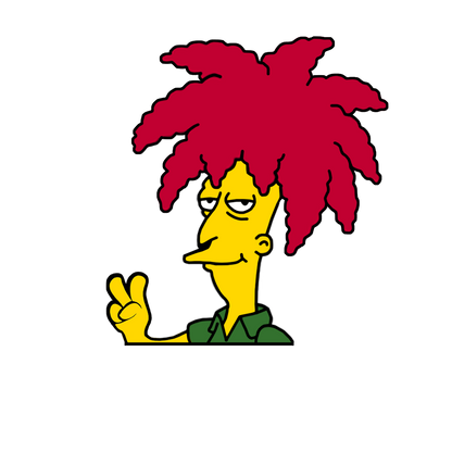 "SIDESHOW BOB" SIMPSON WINDOW PEEKER