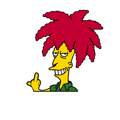 "SIDESHOW BOB" SIMPSON WINDOW PEEKER