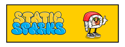 "STATIC SPARKS" SUSHI SLAP STICKER