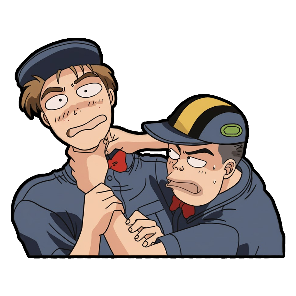 "TAKUMI & ITSUKI FIGHTING" WINDOW PEEKER