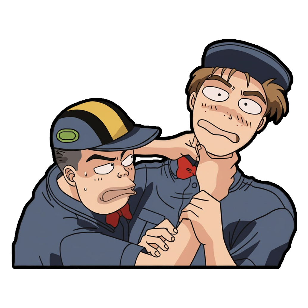 "TAKUMI & ITSUKI FIGHTING" WINDOW PEEKER