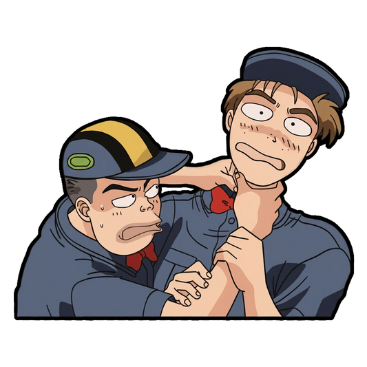 "TAKUMI & ITSUKI FIGHTING" WINDOW PEEKER