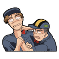 "TAKUMI & ITSUKI FIGHTING" WINDOW PEEKER