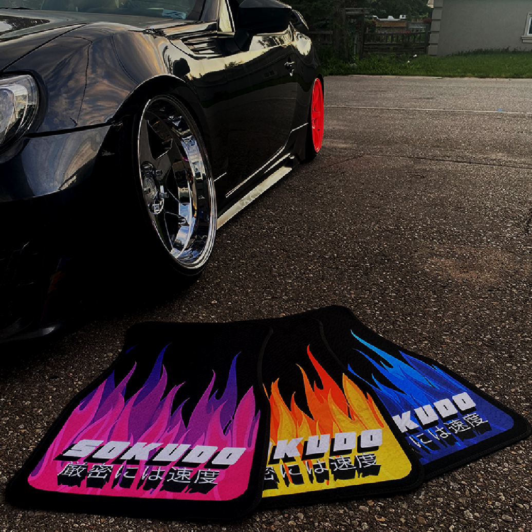 "BLUE INFERNO" Floor Mats