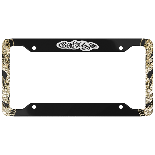 "YELLOW TATSU" License Plate Frame