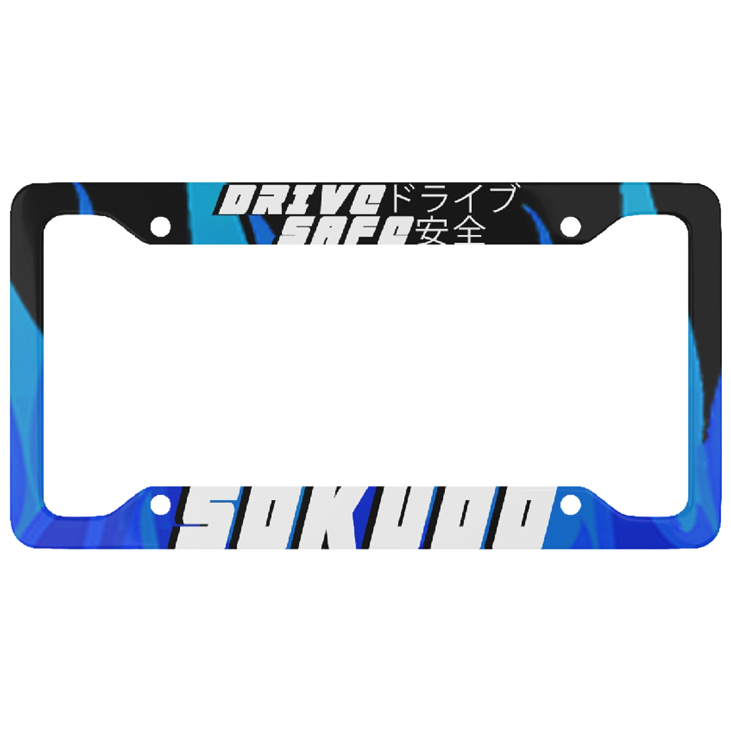 "BLUE INFERNO" PLATE FRAME