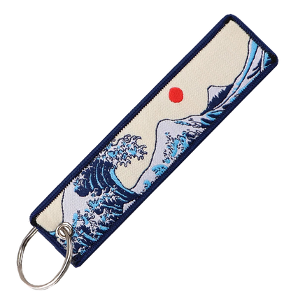 "The Great Wave" Key Tag