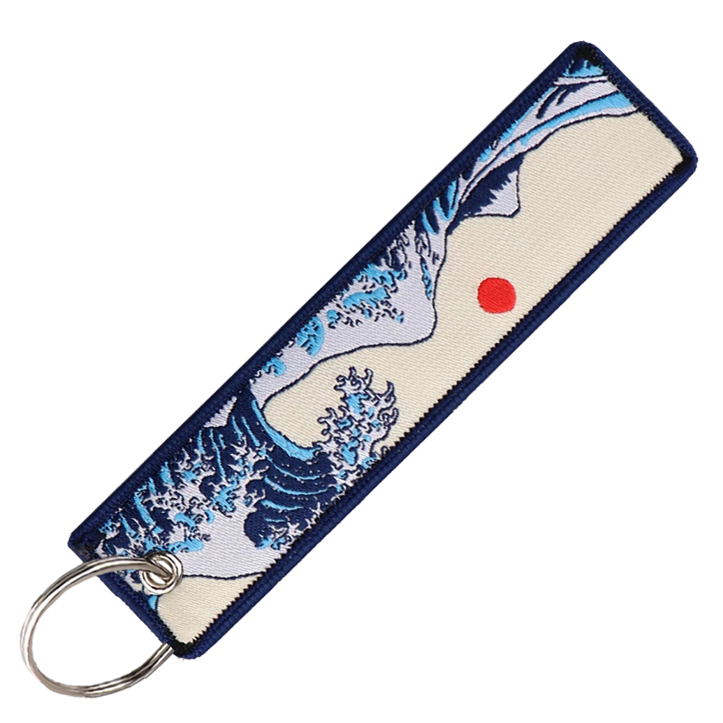 "The Great Wave" Key Tag