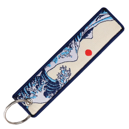 "The Great Wave" Key Tag