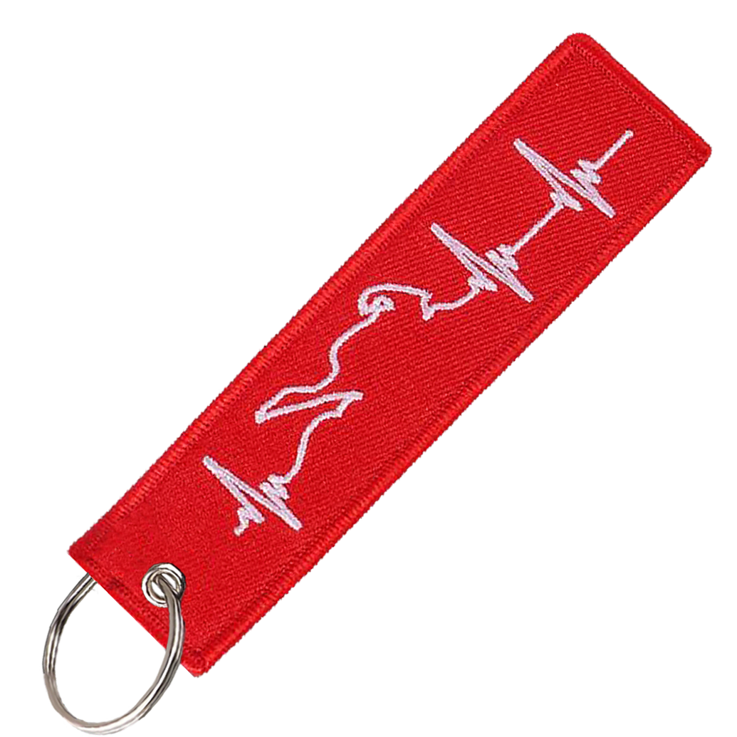 "Heart Beat Motorcycle" Key Tag