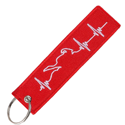 "Heart Beat Motorcycle" Key Tag