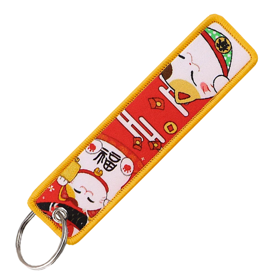 "Lucky Cat" Key Tag