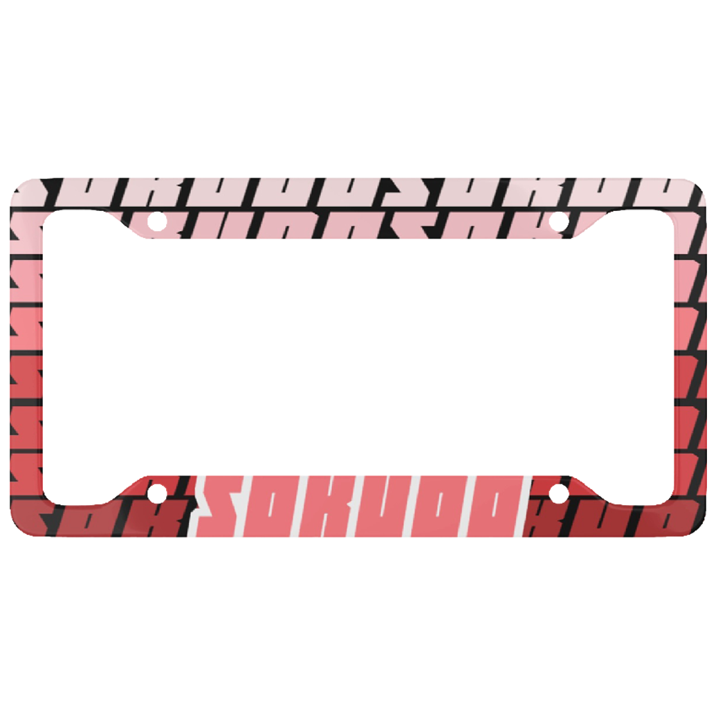 "RED FADED" PLATE FRAME