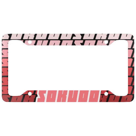 "RED FADED" PLATE FRAME