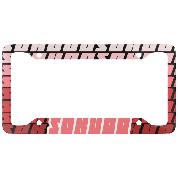 "RED FADED" PLATE FRAME