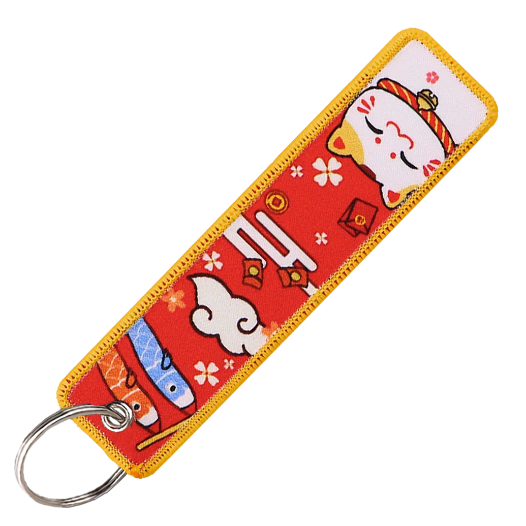 "Lucky Cat" Key Tag