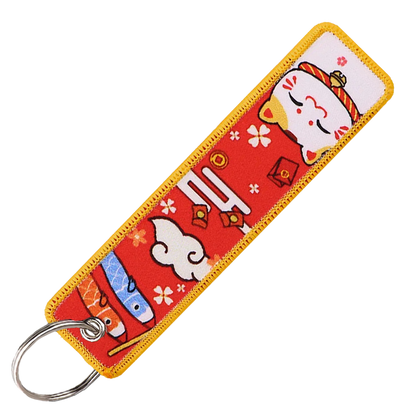 "Lucky Cat" Key Tag