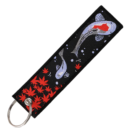 "Black Koi Fish" Key Tag