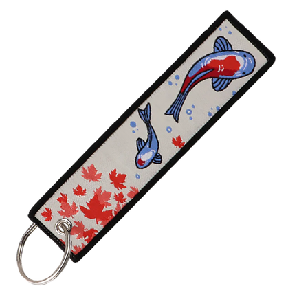 "White Koi Fish" Key Tag