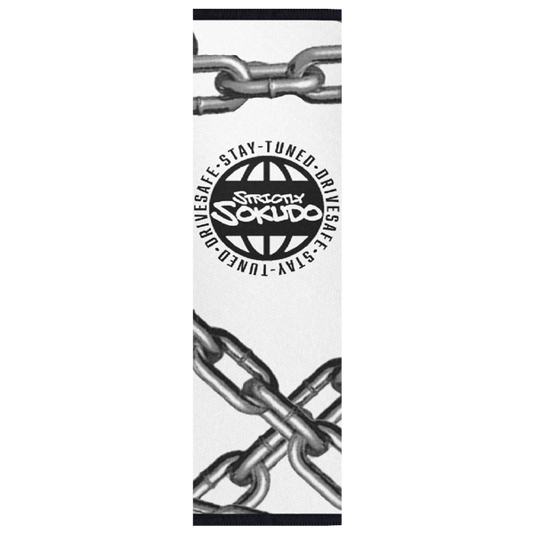 "CHAINED" WHITE SEAT BELT CUSHION