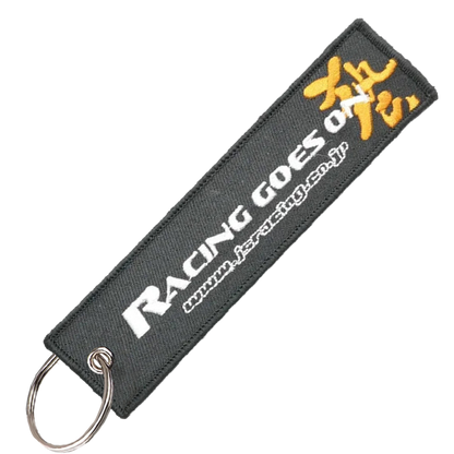 "Racing Goes On" Key Tag