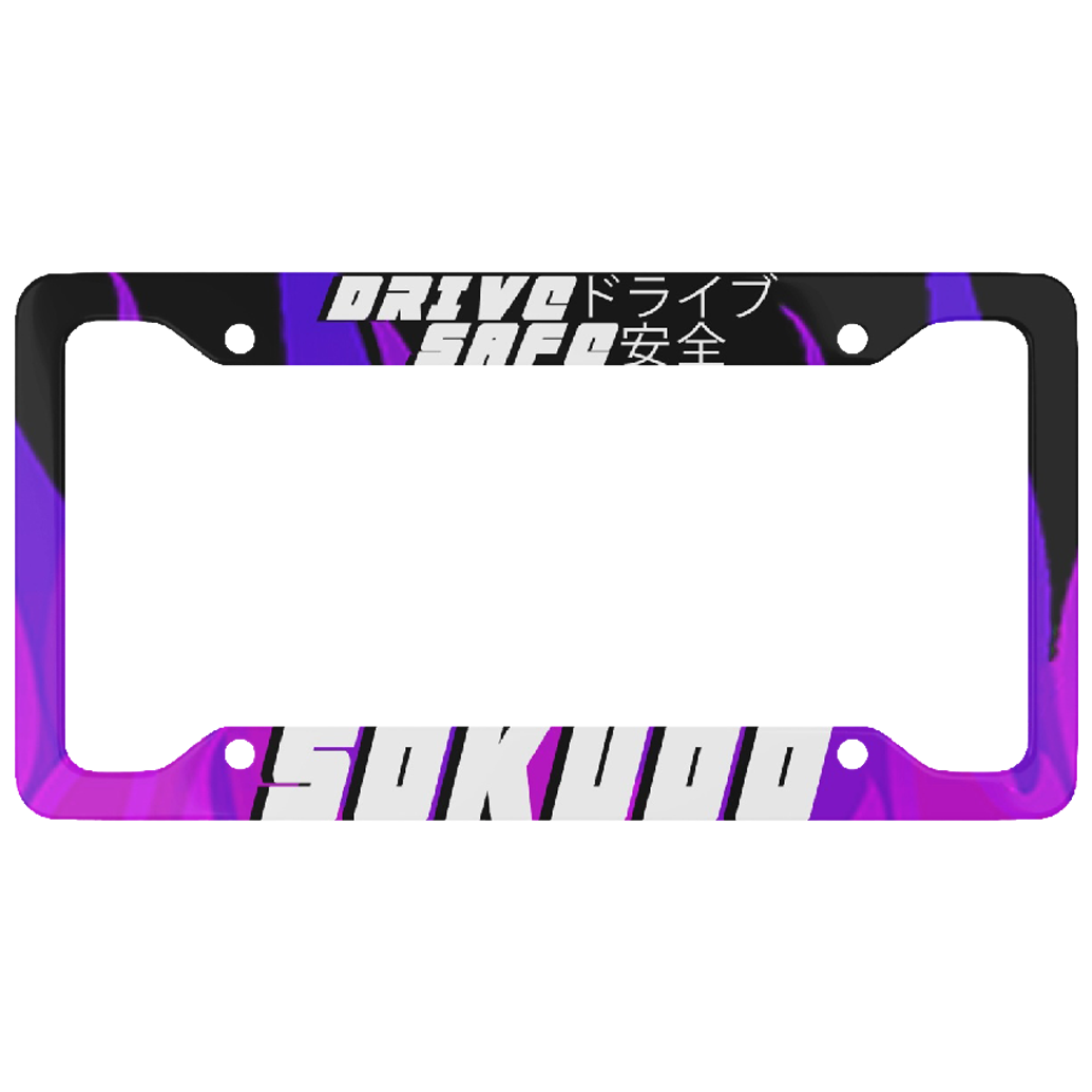 "PURPLE INFERNO" PLATE FRAME