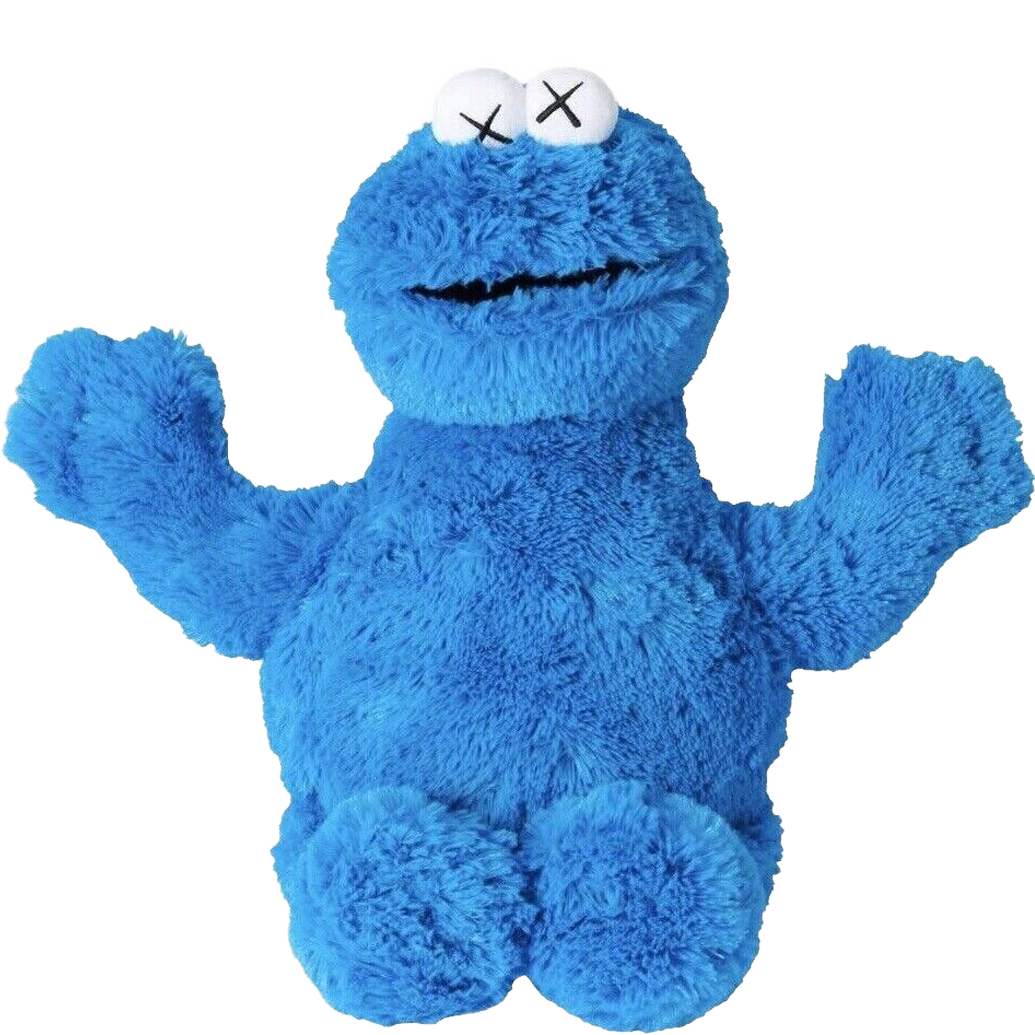 "Kaws Cookie Monster" Plushie