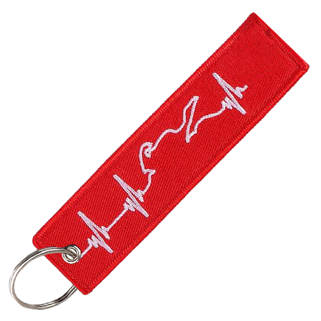 "Heart Beat Motorcycle" Key Tag