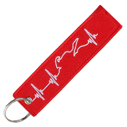 "Heart Beat Motorcycle" Key Tag