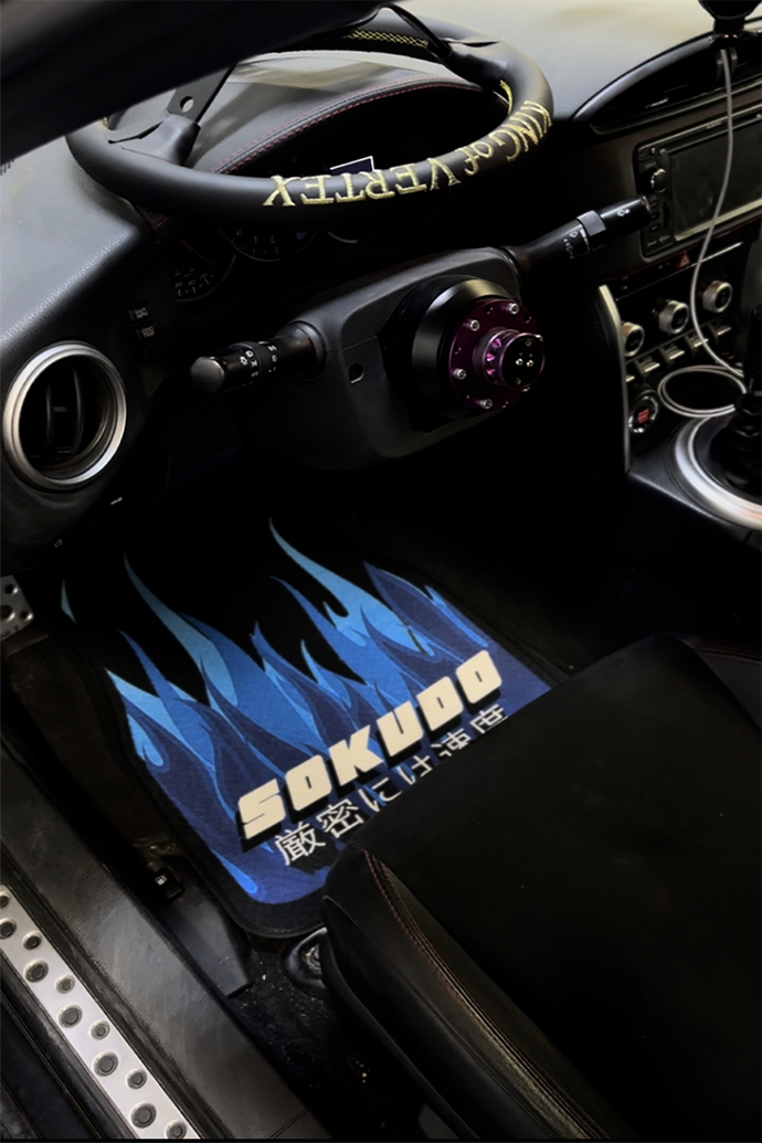 "BLUE INFERNO" Floor Mats