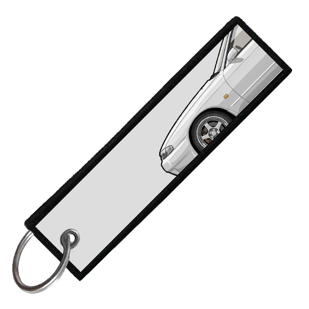 "WHITE R32 SIDE PROFILE" CUSTOM KEY TAG