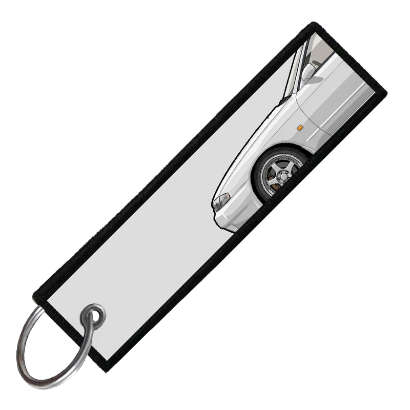 "WHITE R32 SIDE PROFILE" CUSTOM KEY TAG