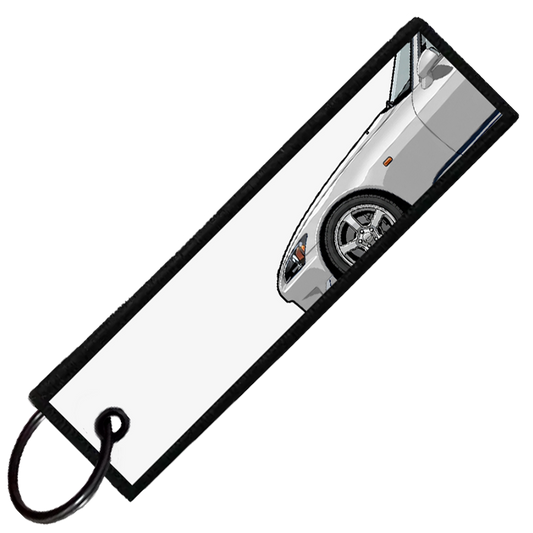 "WHITE S2000 SIDE PROFILE" CUSTOM KEY TAG