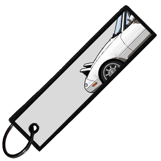 "WHITE MIATA SIDE PROFILE" CUSTOM KEY TAG