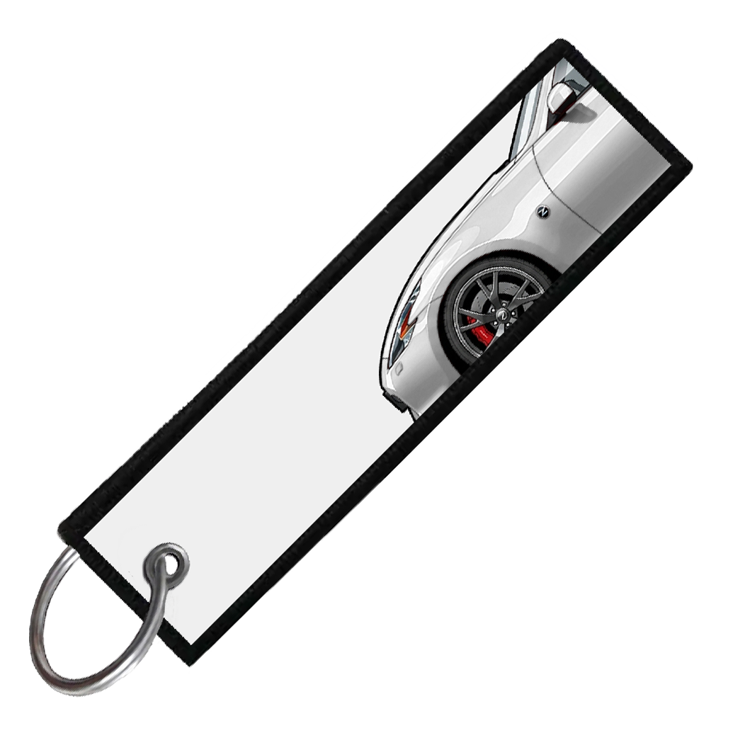 "WHITE 370Z SIDE PROFILE" CUSTOM KEY TAG