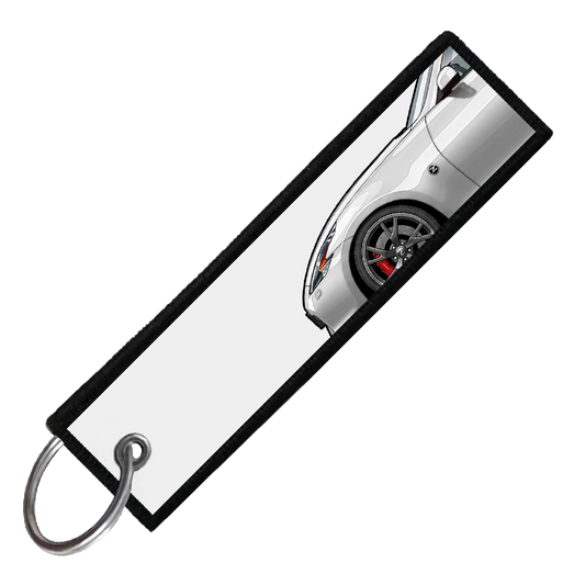 "WHITE 370Z SIDE PROFILE" CUSTOM KEY TAG