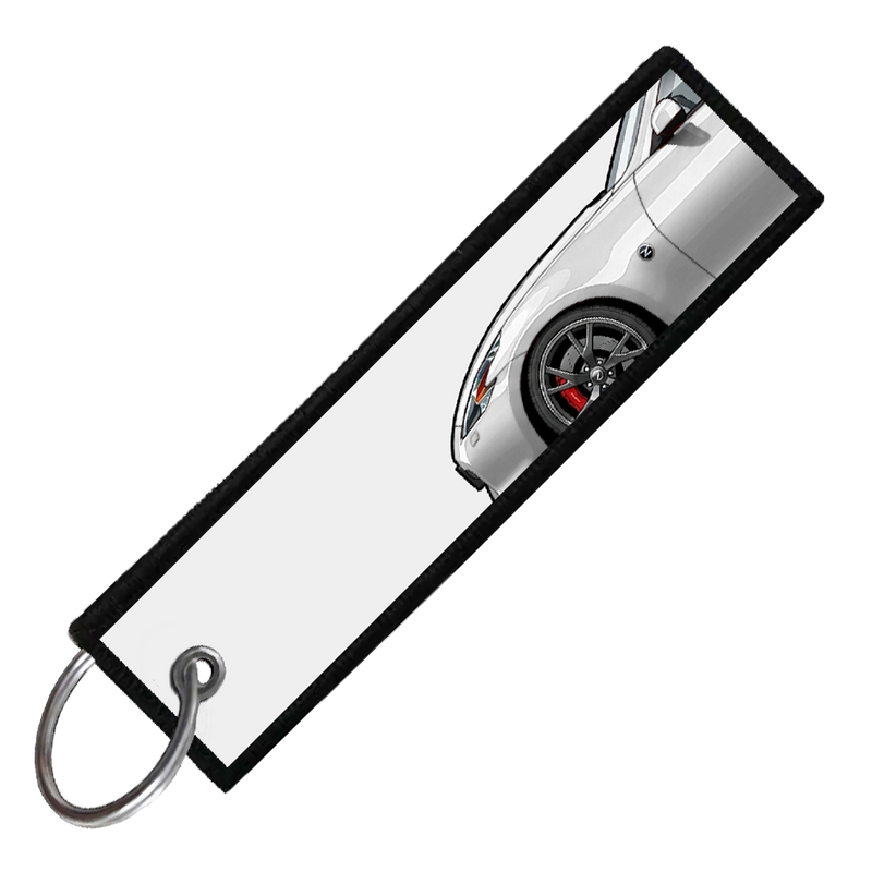 "WHITE 370Z SIDE PROFILE" CUSTOM KEY TAG