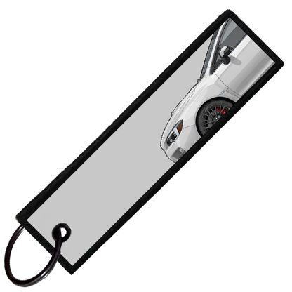 "WHITE WRX STI SIDE PROFILE" CUSTOM KEY TAG