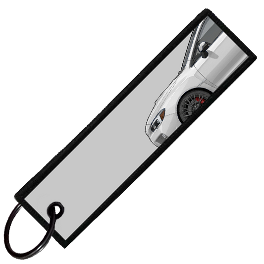"WHITE WRX STI SIDE PROFILE" CUSTOM KEY TAG