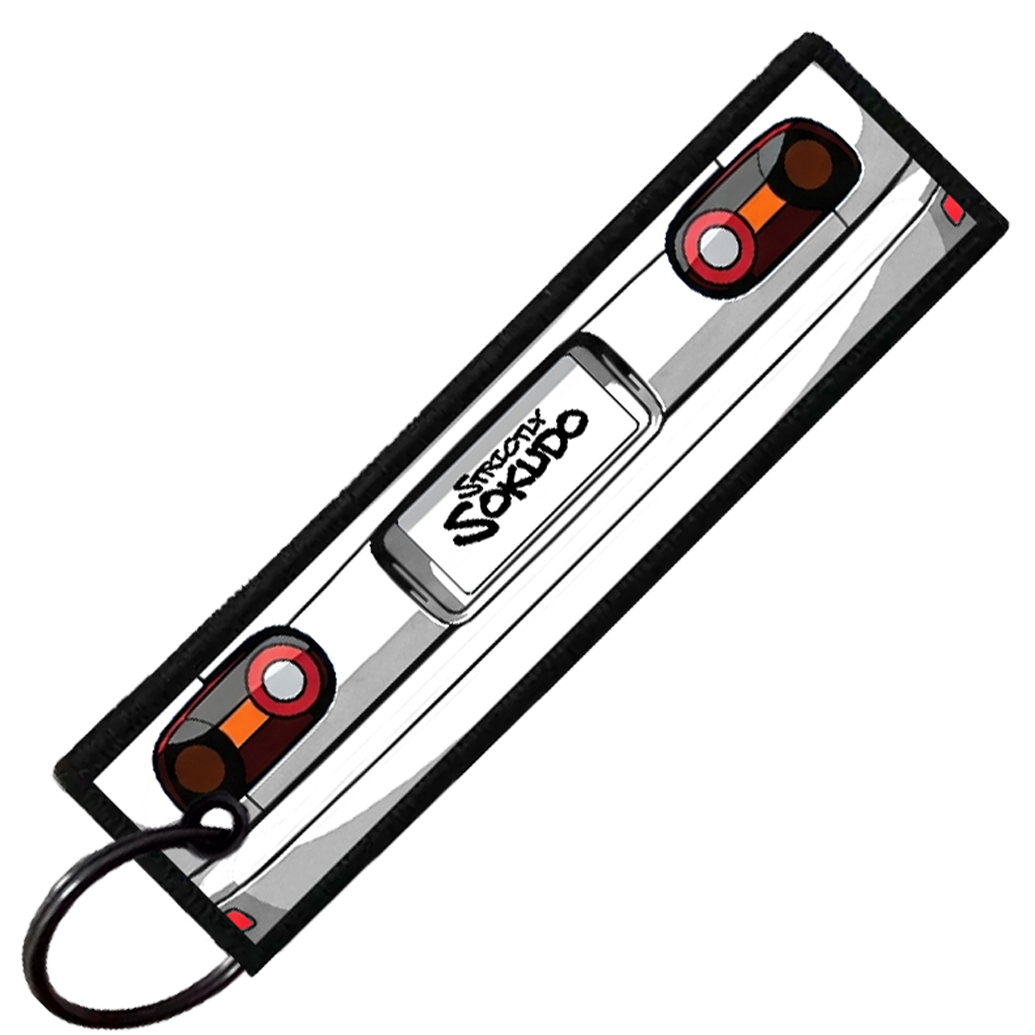 "WHITE MIATA PORTRAIT" CUSTOM KEY TAG