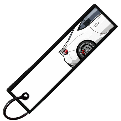 "WHITE BRZ/86/FRS SIDE PROFILE" CUSTOM KEY TAG