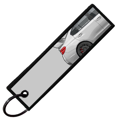"WHITE WRX STI SIDE PROFILE" CUSTOM KEY TAG