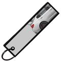 "WHITE WRX STI SIDE PROFILE" CUSTOM KEY TAG