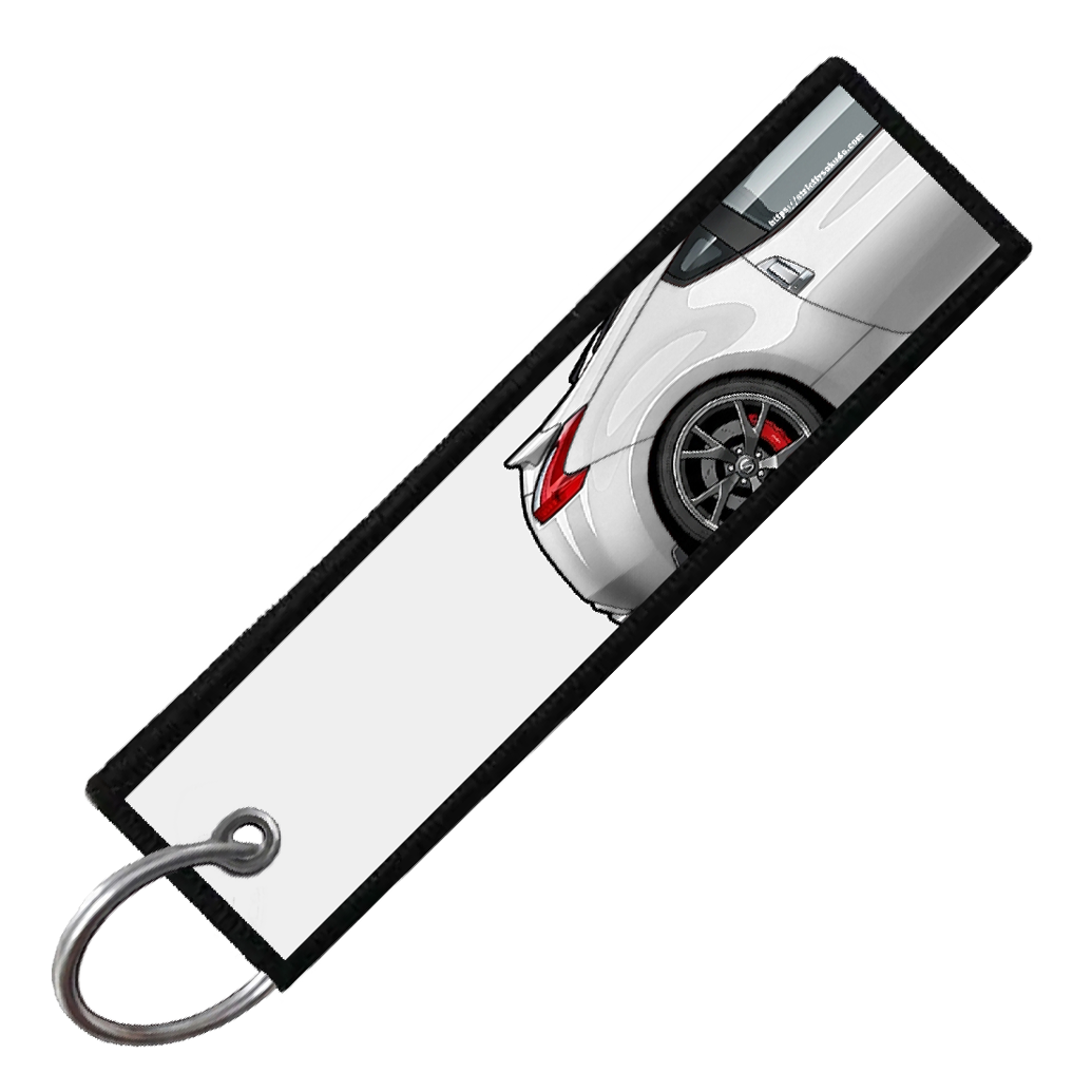 "WHITE 370Z SIDE PROFILE" CUSTOM KEY TAG