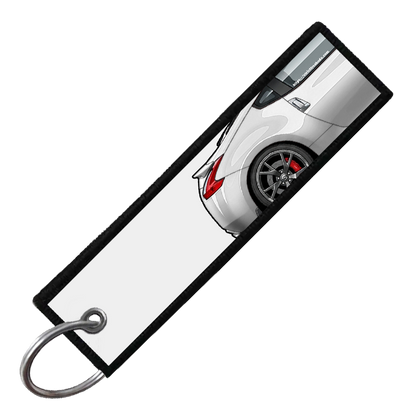 "WHITE 370Z SIDE PROFILE" CUSTOM KEY TAG