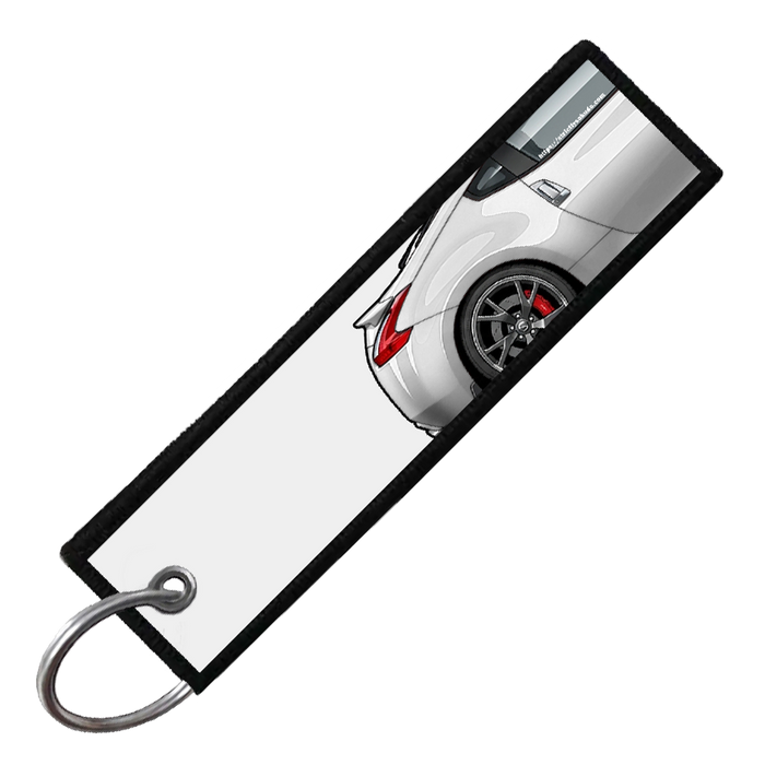 "WHITE 370Z SIDE PROFILE" CUSTOM KEY TAG