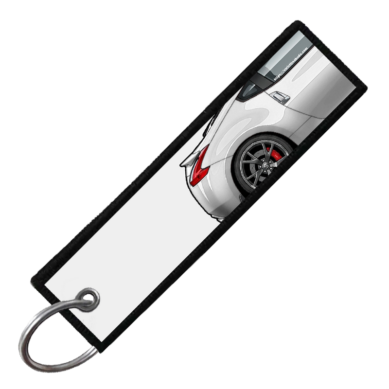 "WHITE 370Z SIDE PROFILE" CUSTOM KEY TAG