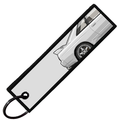 "WHITE R32 SIDE PROFILE" CUSTOM KEY TAG